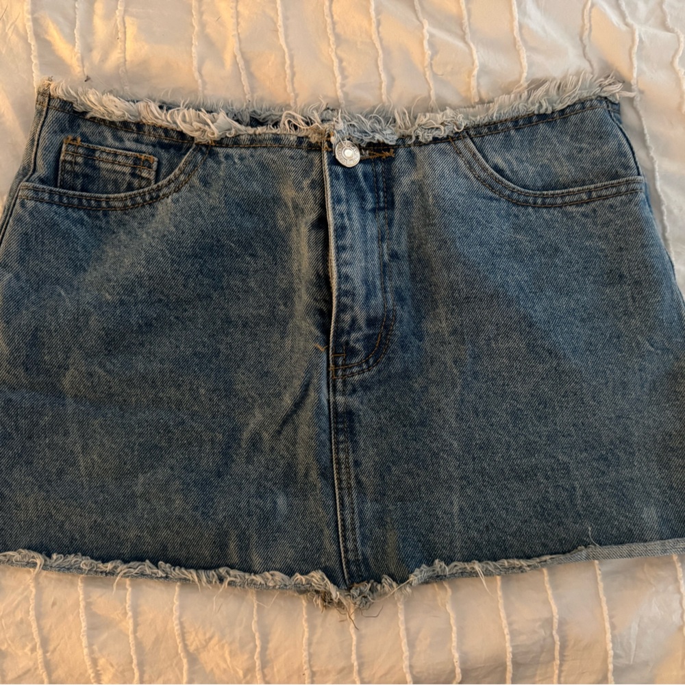 Edikted Blue Mini Skirt Casual Chic